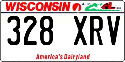 WI license plate 328XRV