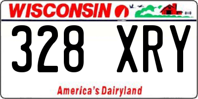 WI license plate 328XRY