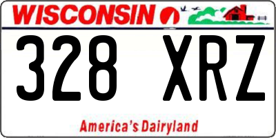 WI license plate 328XRZ