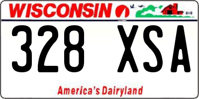 WI license plate 328XSA