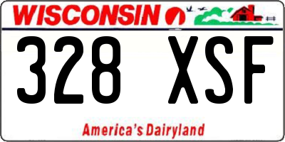 WI license plate 328XSF