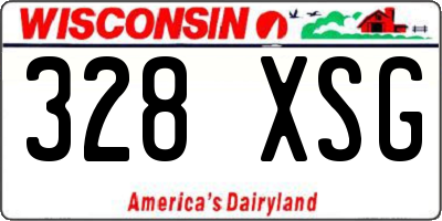 WI license plate 328XSG
