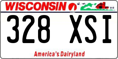 WI license plate 328XSI