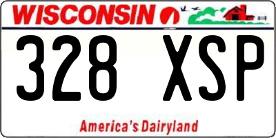 WI license plate 328XSP