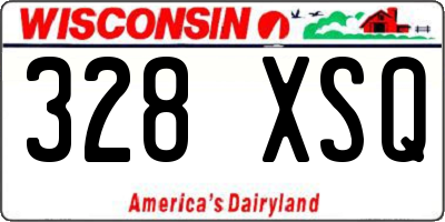 WI license plate 328XSQ