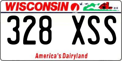 WI license plate 328XSS