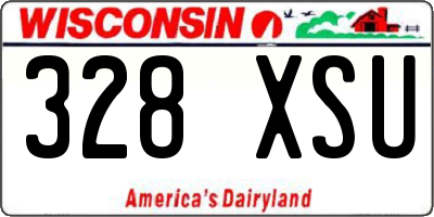 WI license plate 328XSU