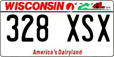 WI license plate 328XSX