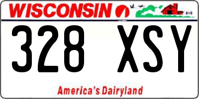 WI license plate 328XSY