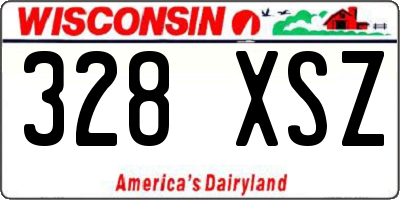 WI license plate 328XSZ