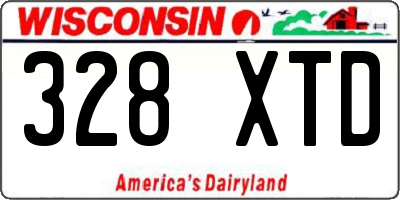WI license plate 328XTD