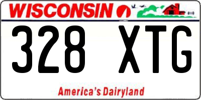 WI license plate 328XTG