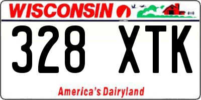 WI license plate 328XTK