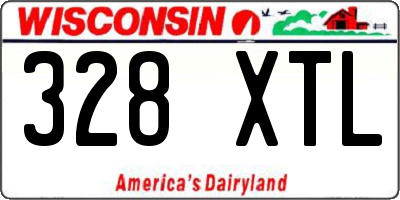 WI license plate 328XTL