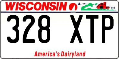 WI license plate 328XTP