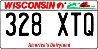 WI license plate 328XTQ