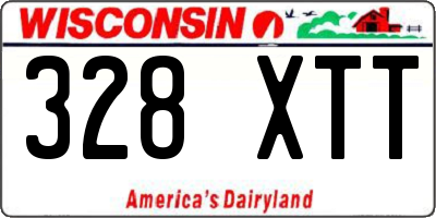 WI license plate 328XTT