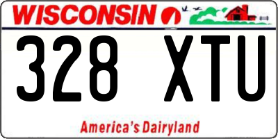 WI license plate 328XTU