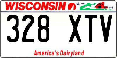 WI license plate 328XTV
