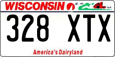 WI license plate 328XTX
