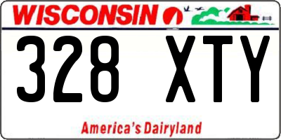 WI license plate 328XTY