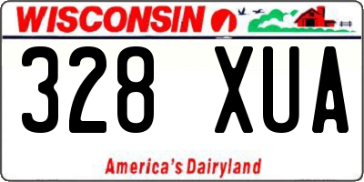 WI license plate 328XUA