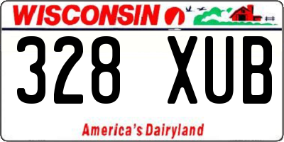 WI license plate 328XUB