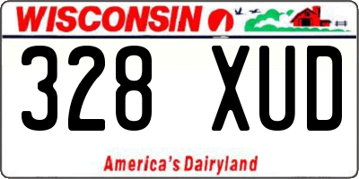 WI license plate 328XUD