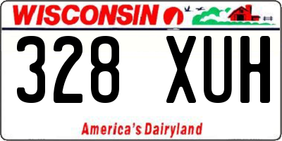 WI license plate 328XUH