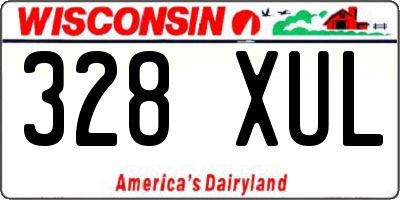 WI license plate 328XUL