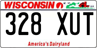 WI license plate 328XUT