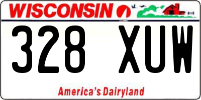 WI license plate 328XUW