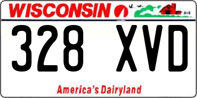 WI license plate 328XVD