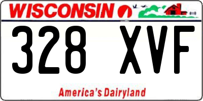 WI license plate 328XVF