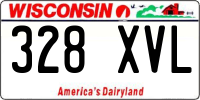 WI license plate 328XVL