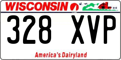 WI license plate 328XVP