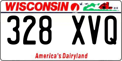 WI license plate 328XVQ