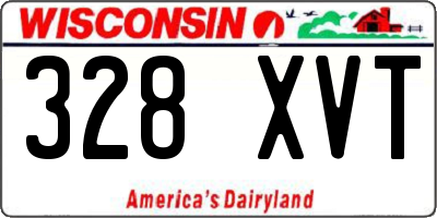WI license plate 328XVT