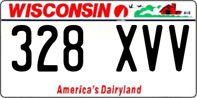 WI license plate 328XVV