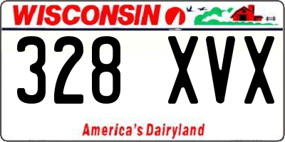 WI license plate 328XVX