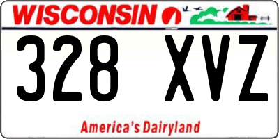 WI license plate 328XVZ