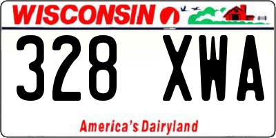 WI license plate 328XWA