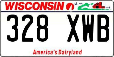 WI license plate 328XWB
