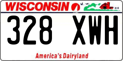 WI license plate 328XWH