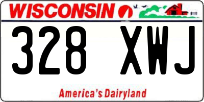 WI license plate 328XWJ