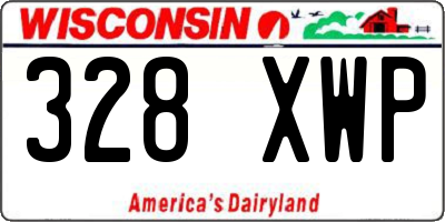 WI license plate 328XWP