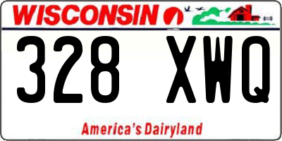 WI license plate 328XWQ