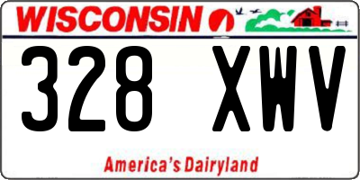 WI license plate 328XWV