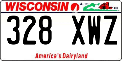 WI license plate 328XWZ