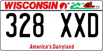 WI license plate 328XXD